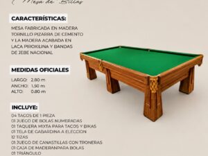 MESA DE BILLAR MODELO COMERCIAL
